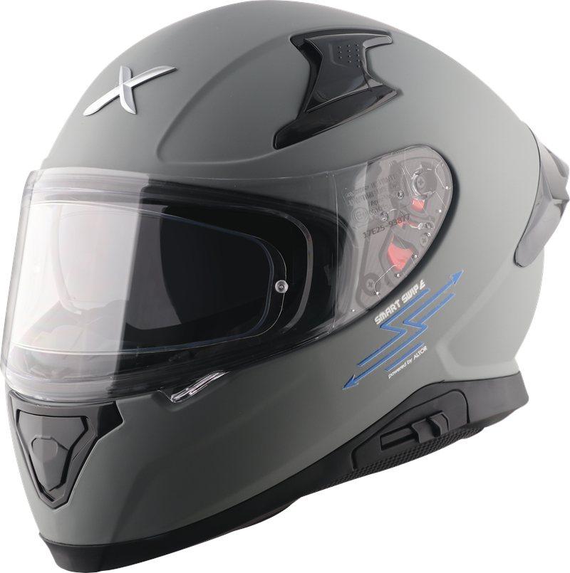 AXOR Apex Smart Full-Face Helmet Matt Cool Grey