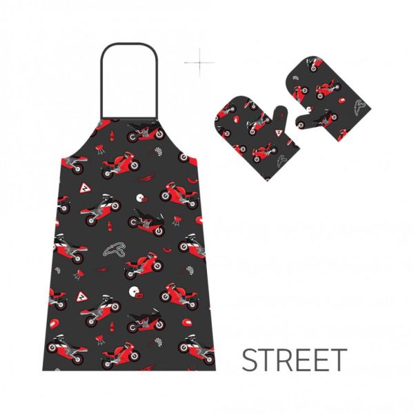 BOOSTER apron and oven mitts Street