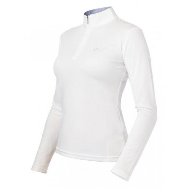 EQUITHÈME mesh polo shirt with a stand-up collar