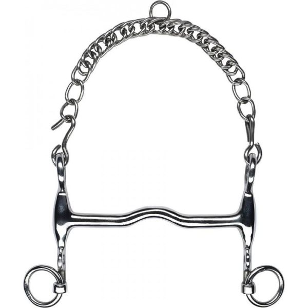 FEELING double bridle bit, solid with short side part