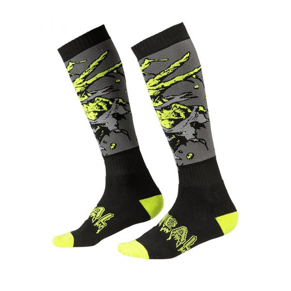 Calcetines ONEAL PRO MX ZOMBIE negro-verde talla única