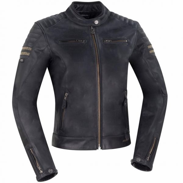 SEGURA STRIPE CRYSTAL LADY women's leather jacket