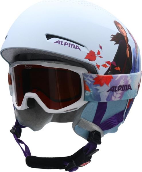 Conjunto casco esquí infantil ALPINA ZUPO DISNEY + gafas de esquí
