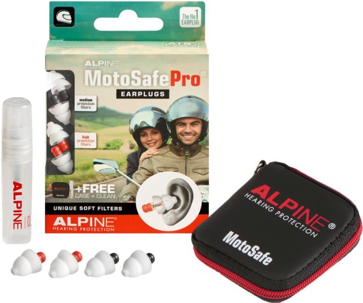ALPINE MotoSafe Pro hearing protection including case