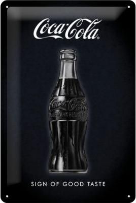 BLECHSCHILD Coca Cola Sign of Good Taste 20x30cm