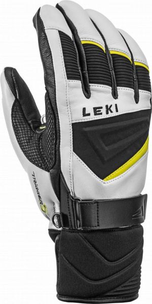 Leki Griffin Prime S Ski Handschuhe weiss-schwarz-gelb 