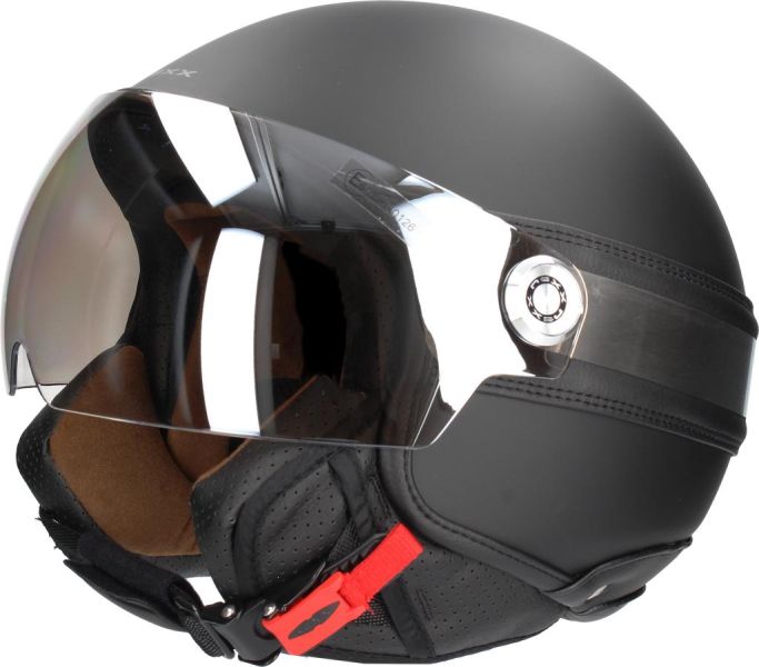 SKA-P Smart Jethelm – Mattschwarz, Größe M (57-58 Cm) – Leichter Open-Face Helm Für Motorrad