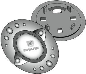 SHARK RSI-SK4-RSF3-RSF2i+Race Push Buttondeckel alu