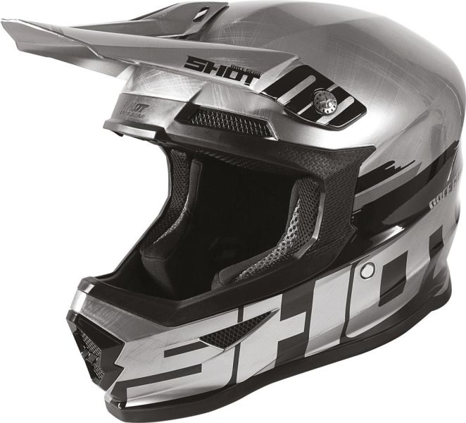 SHOT FURIOUS BRUSH CHROME helmet