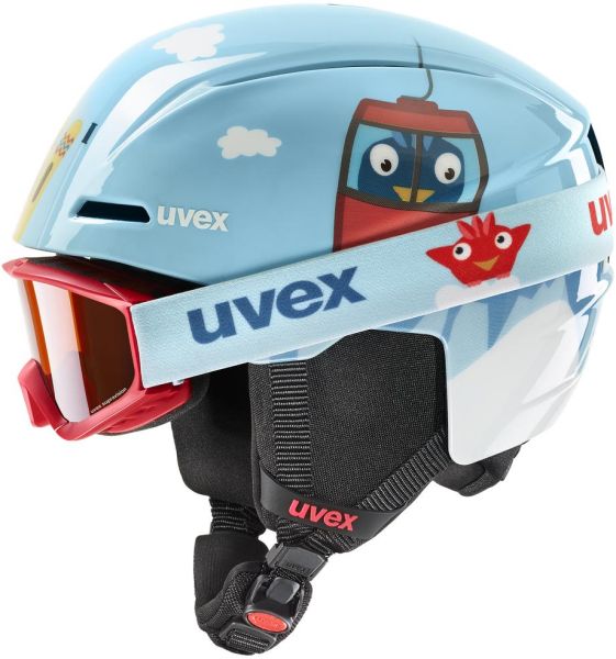 Dziecięcy kask narciarski UVEX VITI SET