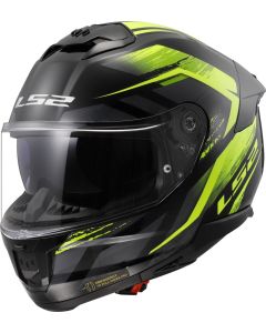 LS2 FF808 STREAM II FURY Integralhelm schwarz-fluo gelb 3XL