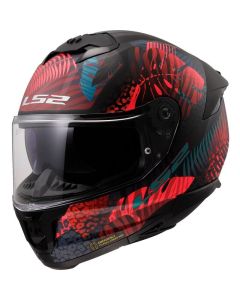 LS2 FF808 STREAM II JUNGLE Integralhelm matt schwarz-pink-blau XXL