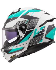 LS2 FF808 STREAM II ROAD Integralhelm matt cyan-light grau 3XL