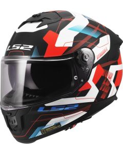 LS2 FF808 STREAM II MIKA Integralhelm matt weiss-blau-rot 3XL