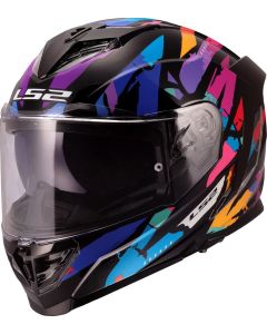 LS2 FF818 STORM III KAOS Integralhelm schwarz-violett-blau 3XL
