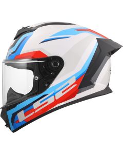 LS2 FF820 RAPID III HYPER Integralhelm weiss-blau-rot XS
