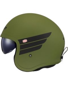 LS2 OF599 SPITFIRE II RETRO Jethelm matt military grün S
