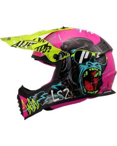 LS2 MX437 FAST EVO MINI II GORILLA Kinder MX-Helm violett L