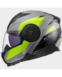 LS2 FF902 SCOPE II DURIA Klapphelm grau-fluo gelb XS