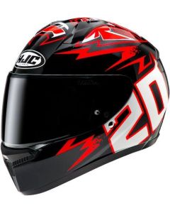 HJC C10 DIABLO MASK Integralhelm schwarz-rot MC1 XL