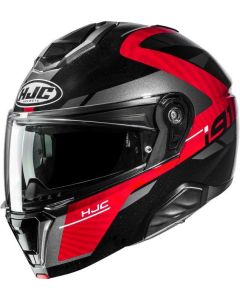 HJC I91 GAIA Klapphelm schwarz-rot MC1 XL