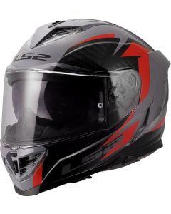 LS2 FF818 STORM III DYNAMO Integralhelm grau-rot XXL
