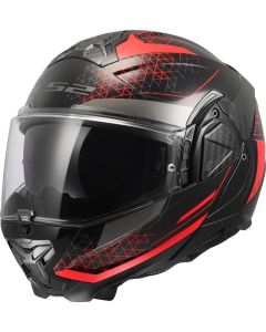 LS2 FF910 ADVANT II ASTRAL Klapphelm schwarz-rot M