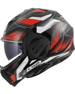 LS2 FF912 VALIANT GEAR ERVION Klapphelm weiss-rot XXL