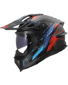 LS2 MX707 EXPLORER EVO C ARROW Integralhelm blau-rot XXL