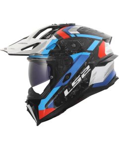 LS2 MX707 EXPLORER EVO FC FALKUR Integralhelm weiss-blau-rot XXL