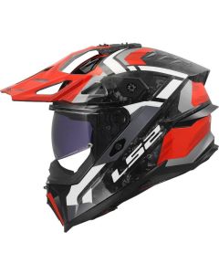 LS2 MX707 EXPLORER EVO FC FALKUR Integralhelm weiss-rot XXL