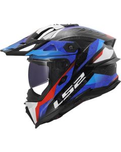 LS2 MX707 EXPLORER EVO NIVRA Integralhelm weiss-blau-rot XXL