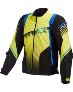 Textilní bunda MACNA CHARGER černo-fluo žluto-modrá XXL