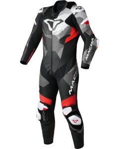 MACNA IGNITE Lederkombi 1-teilig schwarz-rot-weiss 56