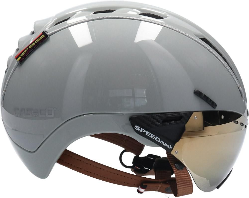 Casco Bici Casco Roadster Plus Grigio, Taglia S (50-54 Cm), Con Visiera, Regolabile, Made In Germany