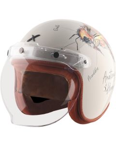 SHOEI J-O CARBURETTOR ブラウンとホワイトのデザイン　XL SHOEI JO CARBURETTOR helmet