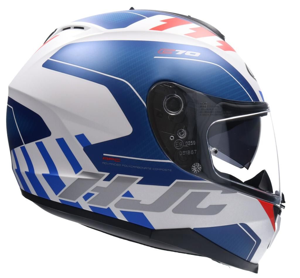 HJC C70 Koro Motorradhelm – Polycarbonat, Integriertes Sonnenvisier, Kratzfestes Visier