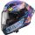 matt schwarz/fluo orange/blau/purple
