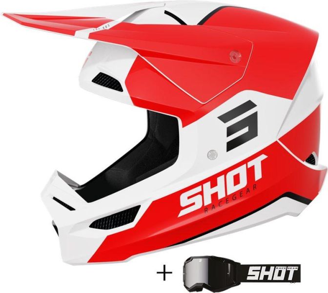 SHOT FURIOUS BOLT Helm inkl. Mirror Brille