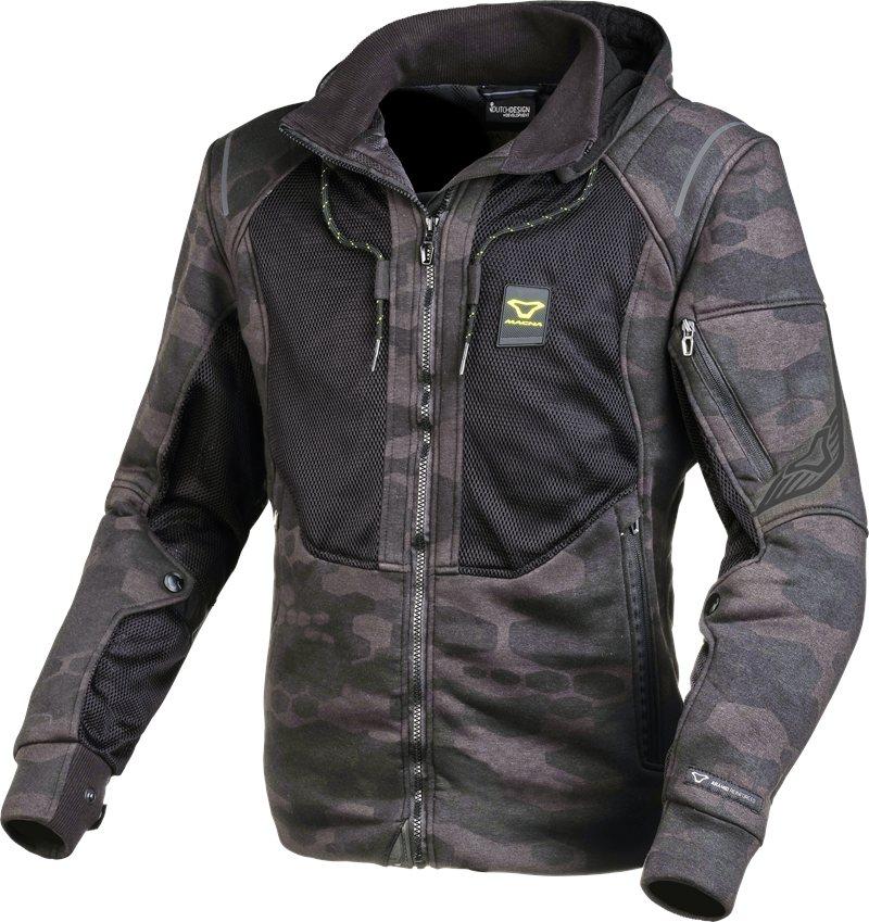 Breeze Camo Motorrad Zip Hoodie - Schwarz Mehrfarbig - L - unisex