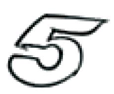 MM STARTNUMMER "5" weiss 9cm