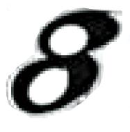 MM STARTNUMMER "8" schwarz 9cm