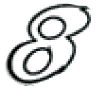 MM STARTNUMMER "8" weiss 9cm