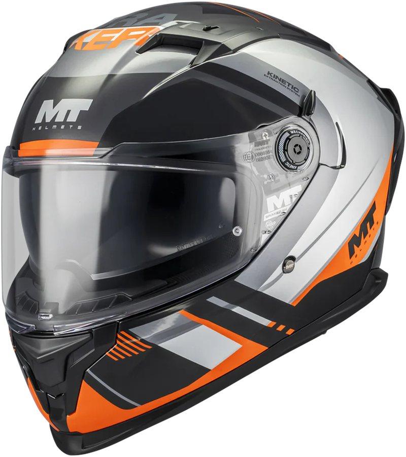 MT Braker SV Inception helmet black-orange B4