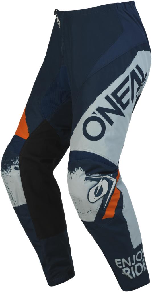 O'NEAL | Motocross-Hose | MTB Enduro MX | Bequeme lockere Passform für maximale Bewegungsfreiheit, Bündchenlose Hosenbeine | Element Pants Shocker V.23 | Erwachsene | Blau Orange | Größe 34/50