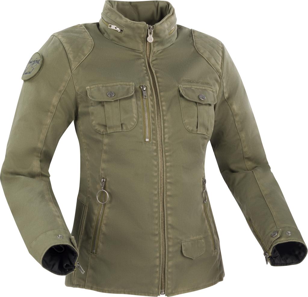 Motorradjacke Lady Maya Khaki Damen