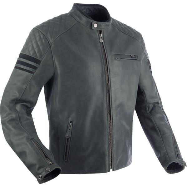 Motorradjacke Track Grau-Schwarz