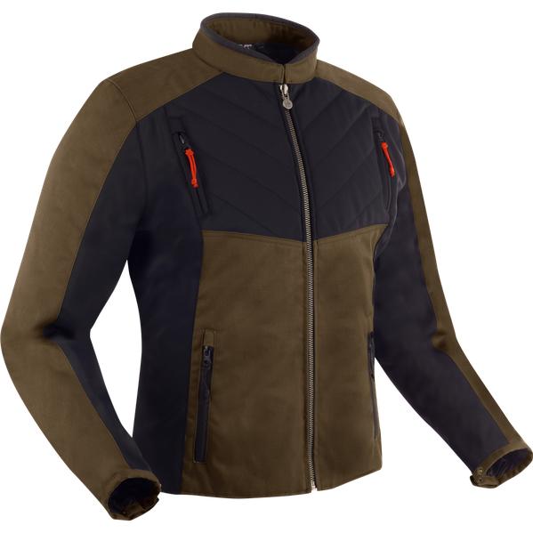 Motorradjacke Volt Khaki-Schwarz