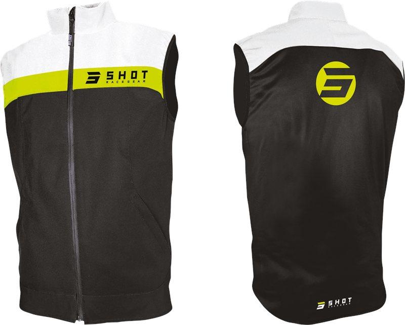 SHOT RACE GEAR Unisex Bodywarmer Team Enduro Jacke, Black Neon Yellow, Small